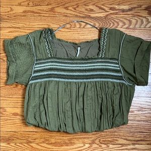 Free people cropped Boho T